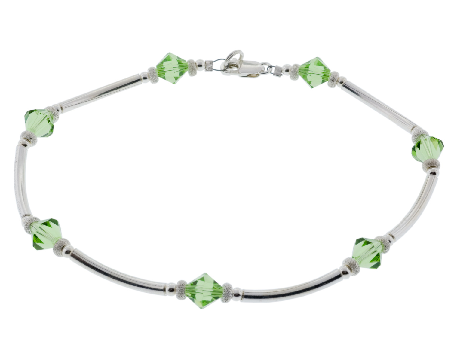 Peridot Scalloped Anklet