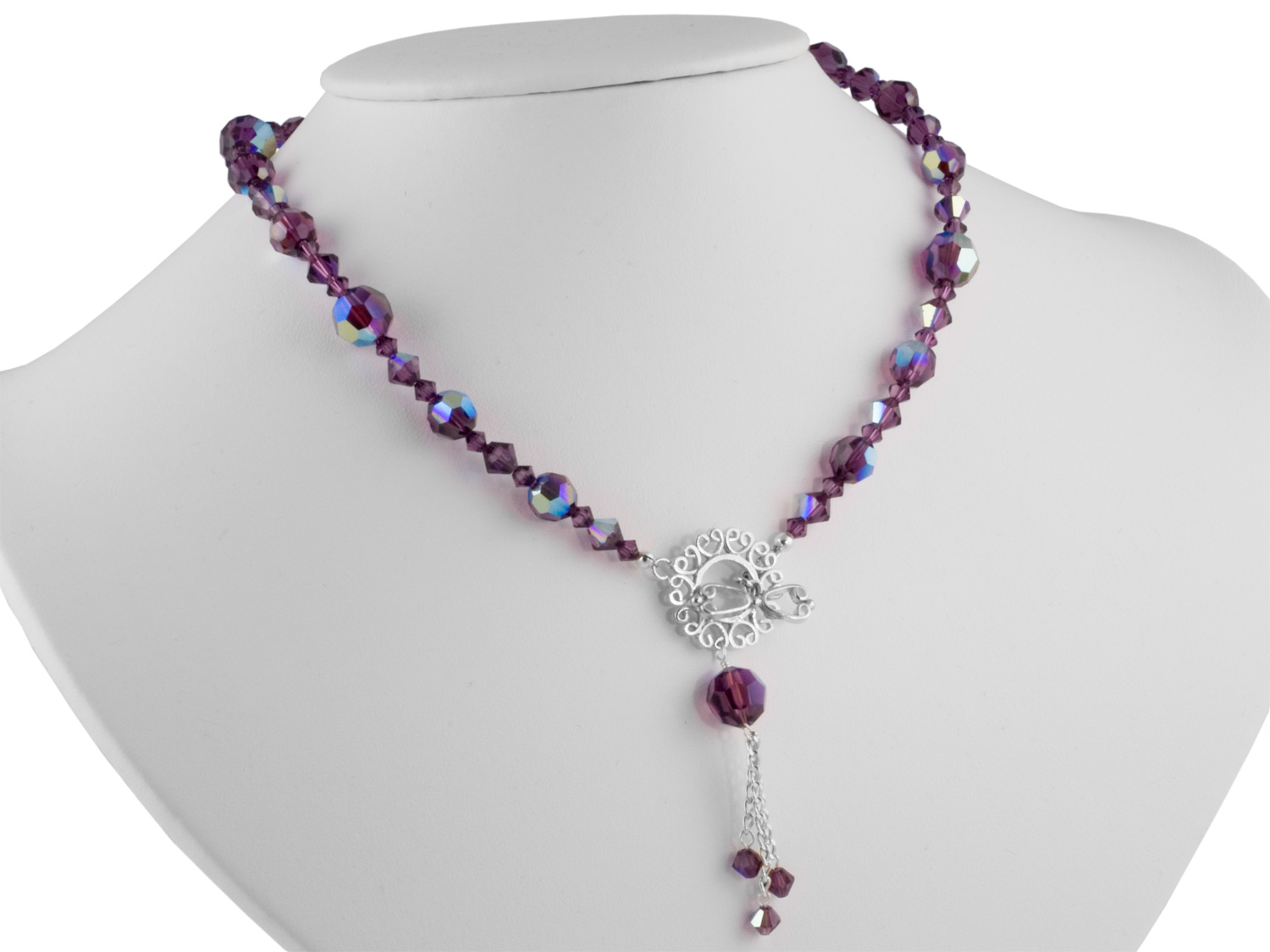 Amethyst Front Closing Necklace