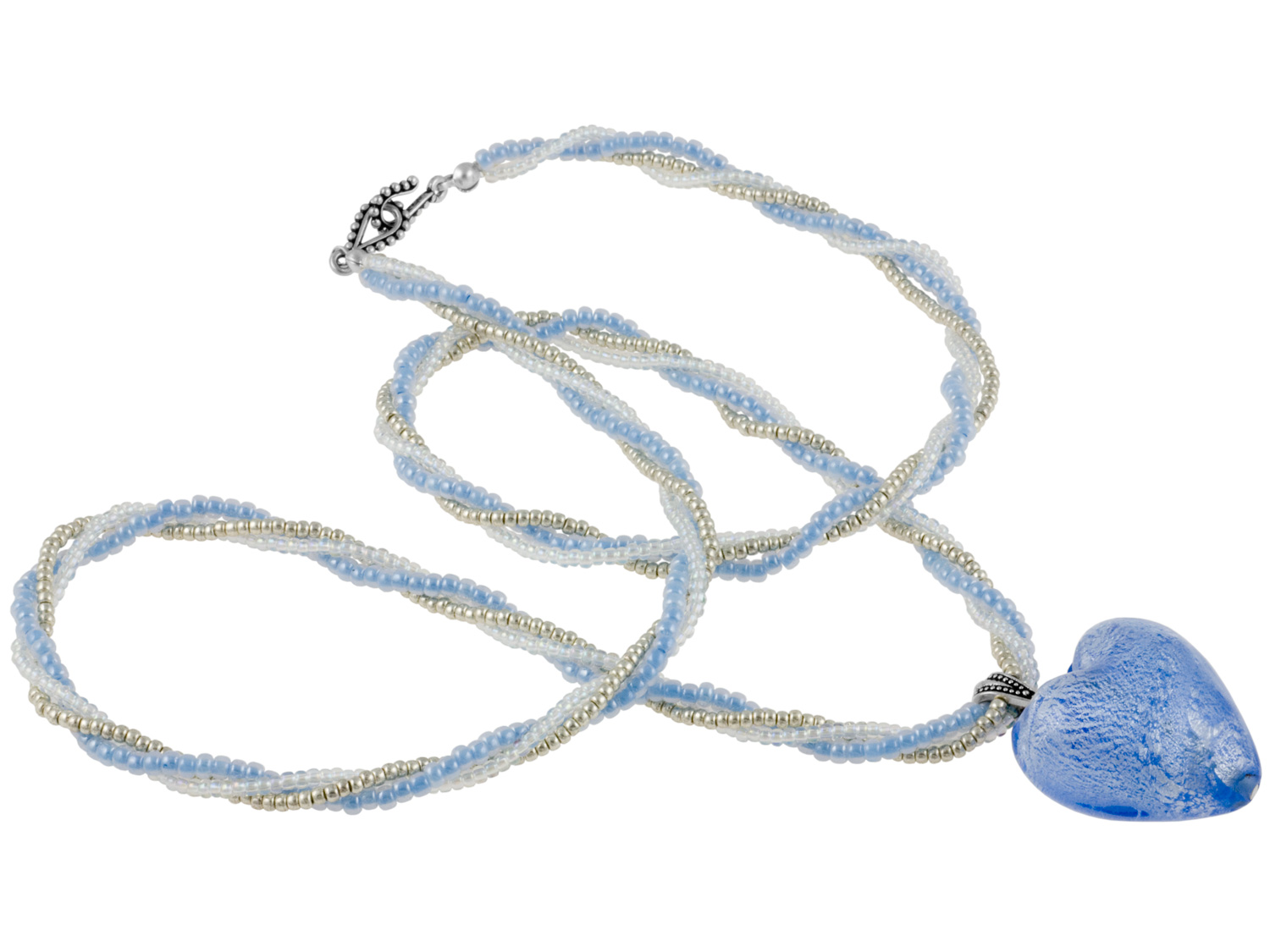 Light Sapphire Heart Necklace
