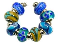 Silver Lined Large Hole Glass Beads Silver Lined Large Hole Glass Beads