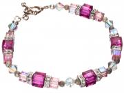 Fuchsia Cube Bracelet