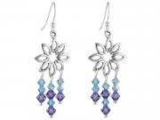 Aqua Flower Earrings
