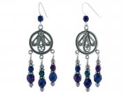 Blue Iris Chandelier Earrings