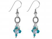 Bali & Blue Zircon Earrings