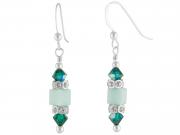 Mint Emerald Cube Earrings