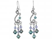Aqua Purple Haze Drop Earrings