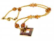 Crystal Copper Frame Necklace