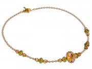 Crysal Copper & Khaki Necklace