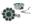 Flower Clasp Silver 10mm Clasp - Single