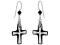 Cosmic Jet Cross Earrings