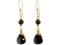 Jet Flat Briolette Earrings
