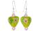 Peridot Flower Heart Earrings