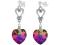 Vitrail Green Heart Earrings