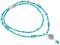 Crackle Bead and Leaf Necklace
