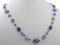 Sapphire Bead Frame Necklace
