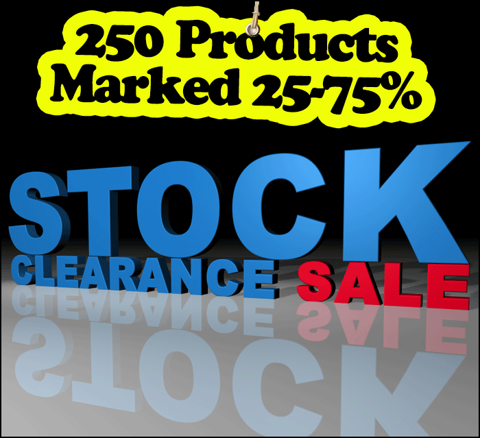 Clearance and Overstock Sale - Save 25-75%!