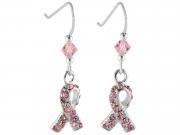 Pink Ribbon Earrings