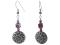Amethyst & Bali Silver Earrings