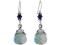 Aqua Champagne Briolette Earrings