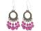 Fuchsia Hoop Earrings