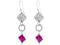 Hammered Fuchsia Earrings