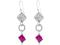 Hammered Fuchsia Earrings