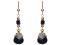 Jet Flat Briolette Earrings